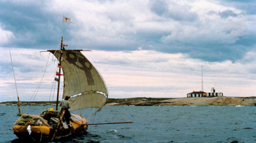 Brendan approaching Peckford Island