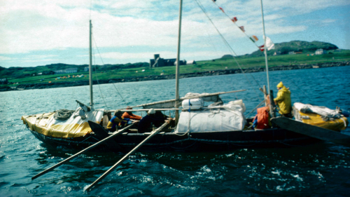 Rowing past Iona
