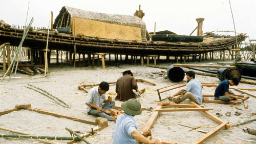 Building the raft Samson Vietnam