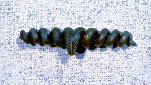 Bronze age rams horn artefact