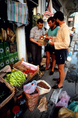Cook and quartermaster shopping for stores