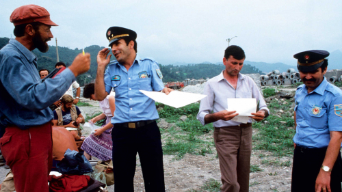 Turkish customs officers at Hopa