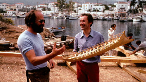 Tim Severin and Tom Vosmer with Argo model