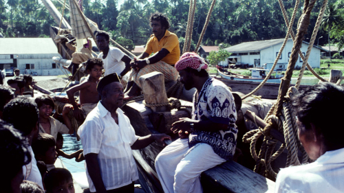 Khamees navy and villagers - Sumatra