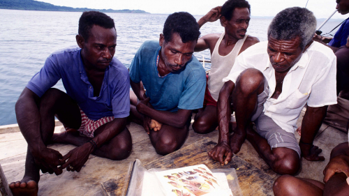 Headman and villagers Kaboei