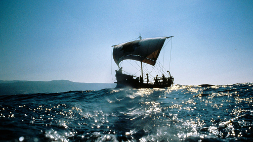 Sailng on a sparkling sea